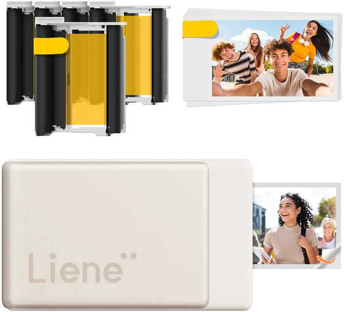 Liene Pearl N200 Pro 2x3" Portable Photo Spausdintuvas Kit (Gold)