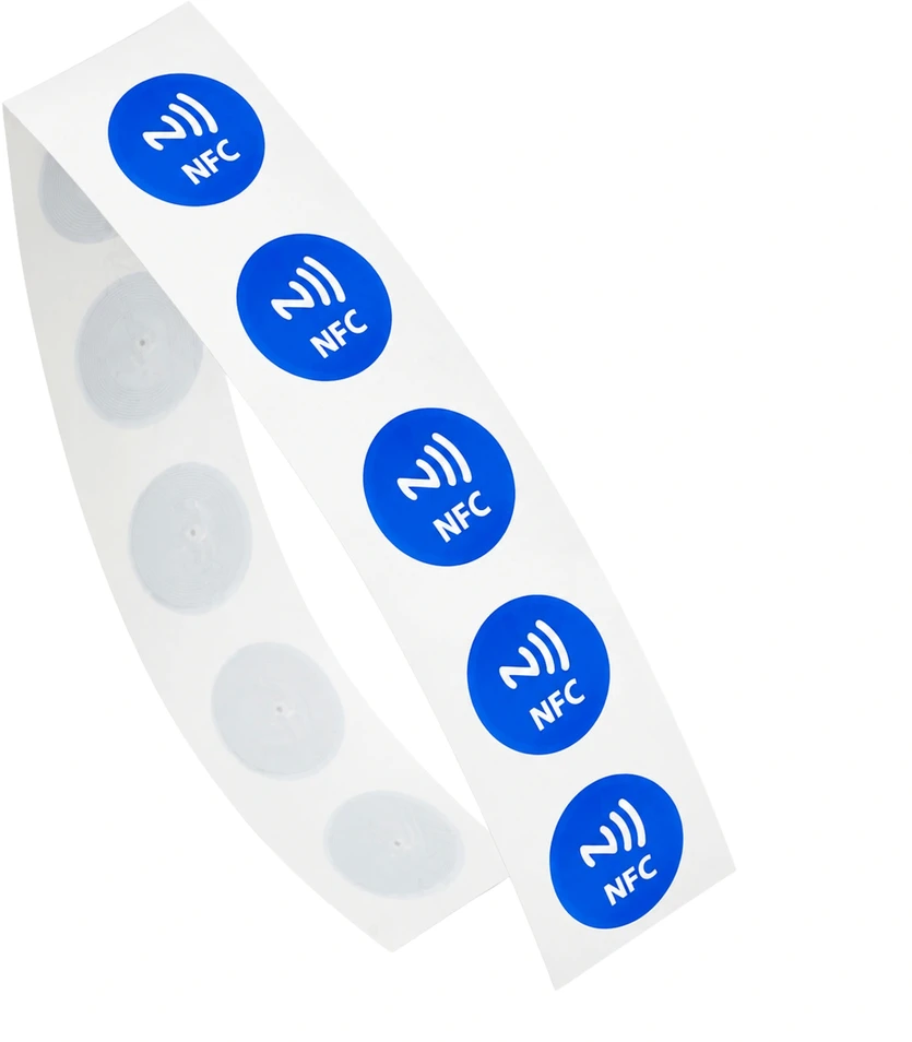 NFC lipdukas NTAG213 - 25 mm - 140 baitų - lipnus 13.56 MHz