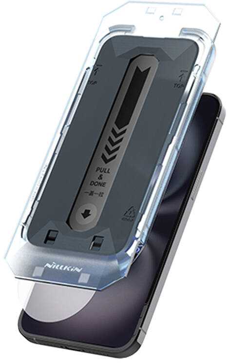 Nillkin Apsauginis stiklas 0.25mm Guardian 2.5D Apple iPhone 16 Juodas (with applicator)