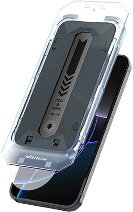 Nillkin Apsauginis stiklas 0.25mm Guardian 2.5D Apple iPhone 16 Pro Max Juodas (with applicator)
