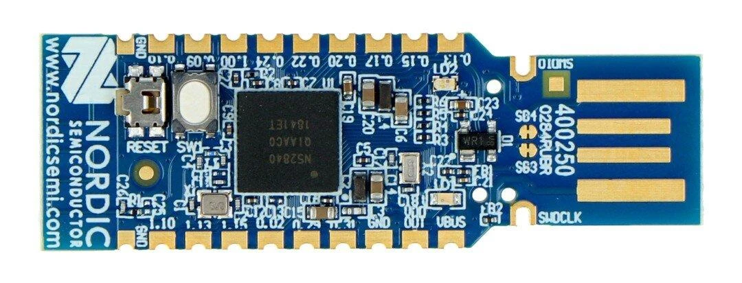 nRF52840 radijo ryšio modulis su USB jungtimi