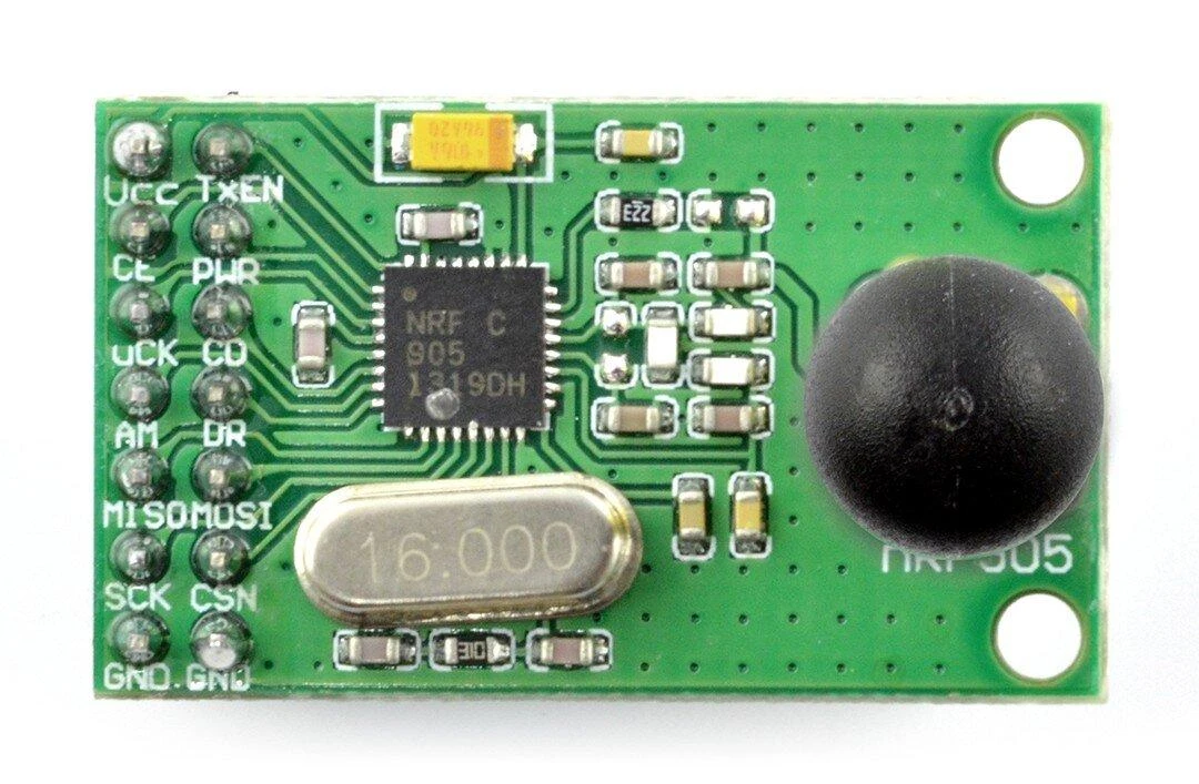 nRF905 radijo modulis su 16MHz kvarcu