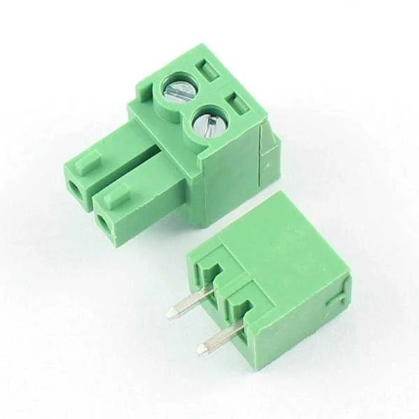 2 kontaktų žalia gnybtų jungtis, 3.5 mm žingsnis