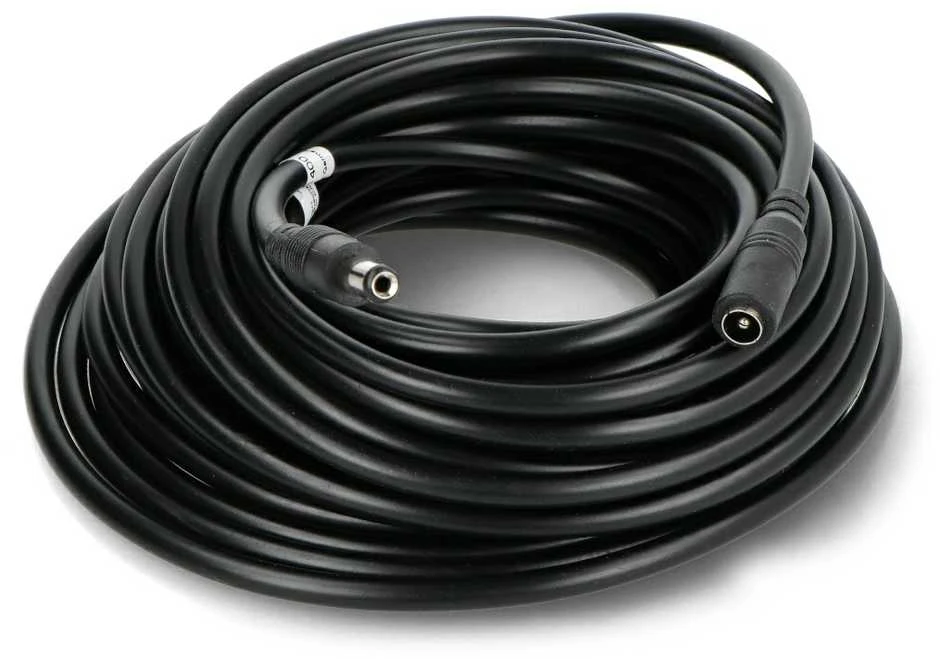 DC prailgintuvas 5.5/2.1mm - kaištis-lizdas - 10m - juodas - Goobay 71400