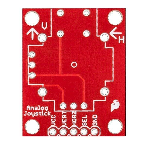 SparkFun vairasvirtės modulis - PCB apačios vaizdas