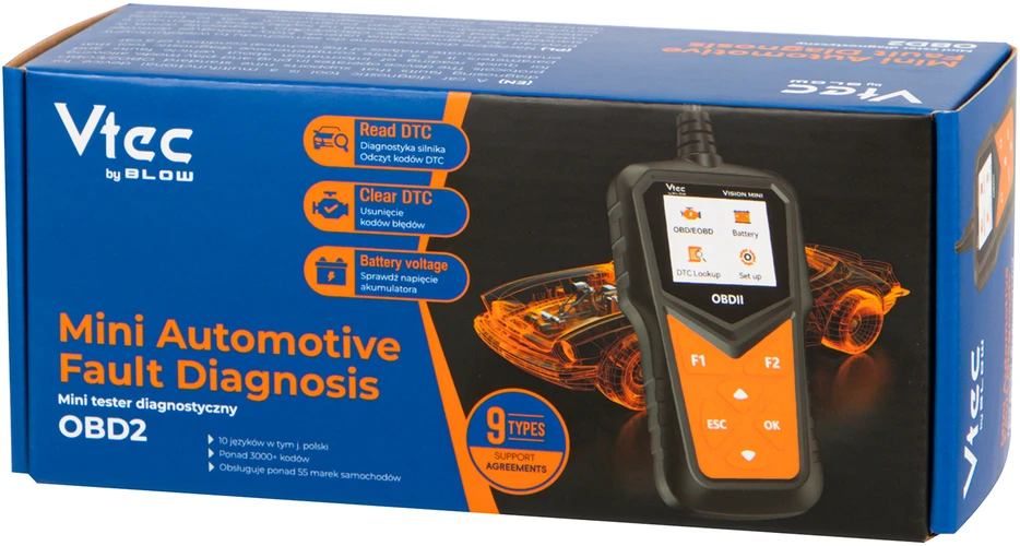 OBD2 Vtec diagnostikos testeris, pagamintas BLOW mini