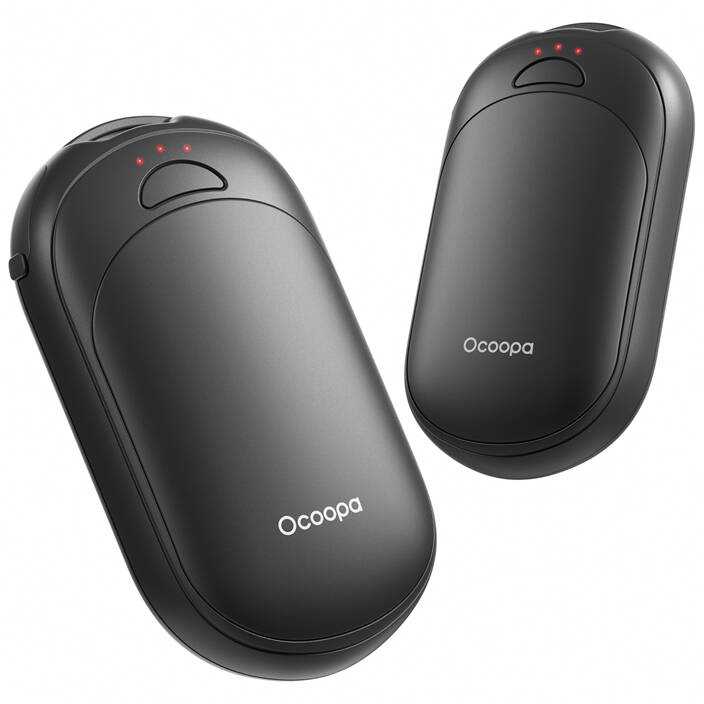 Ocoopa UT3 Lite 2x2500 mAh rankų šildytuvas, USB-C, juoda/juoda