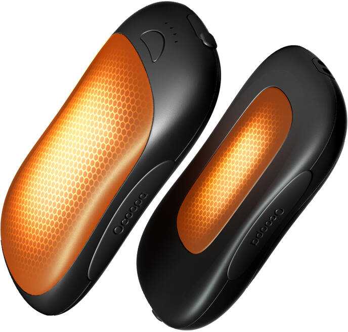 Ocoopa UT3 Pro 2x5000 mAh rankų šildytuvas su powerbank funkcija USB-C - oranžinė/juoda