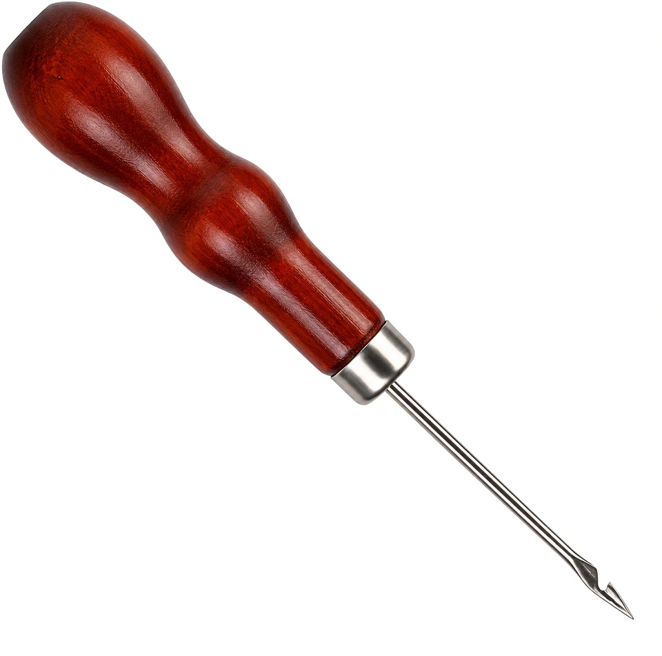 Odinė yla – kriaušės formos – 14.5 cm – apmušalams – medine rankena