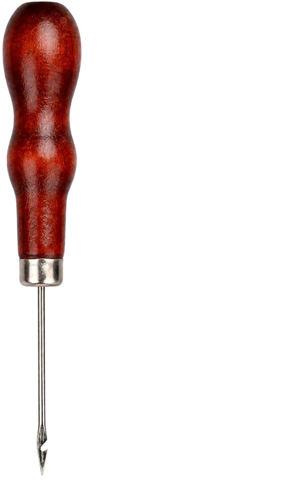 Odinė yla – kriaušės formos – 14.5 cm – apmušalams – medine rankena