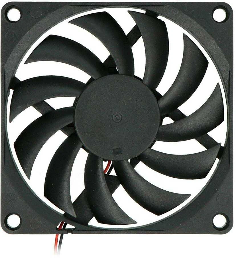 Odroid 80x80mm ventiliatorius, juodas 9 menčių