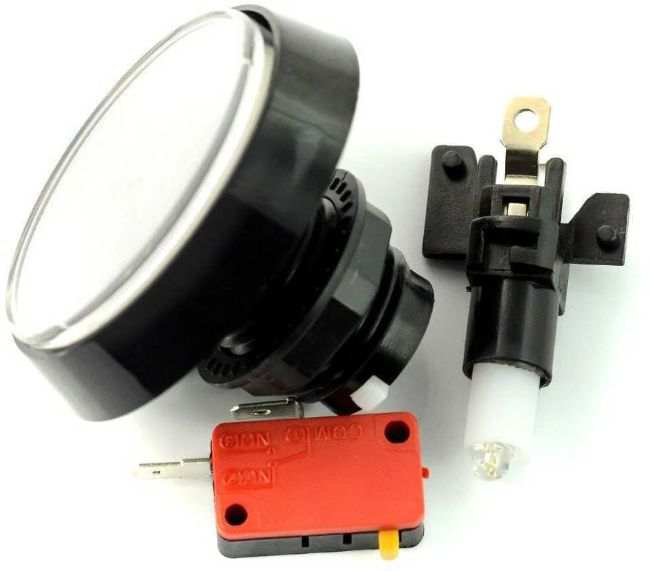 Arcade mygtukas su mikrojungikliu ir LED