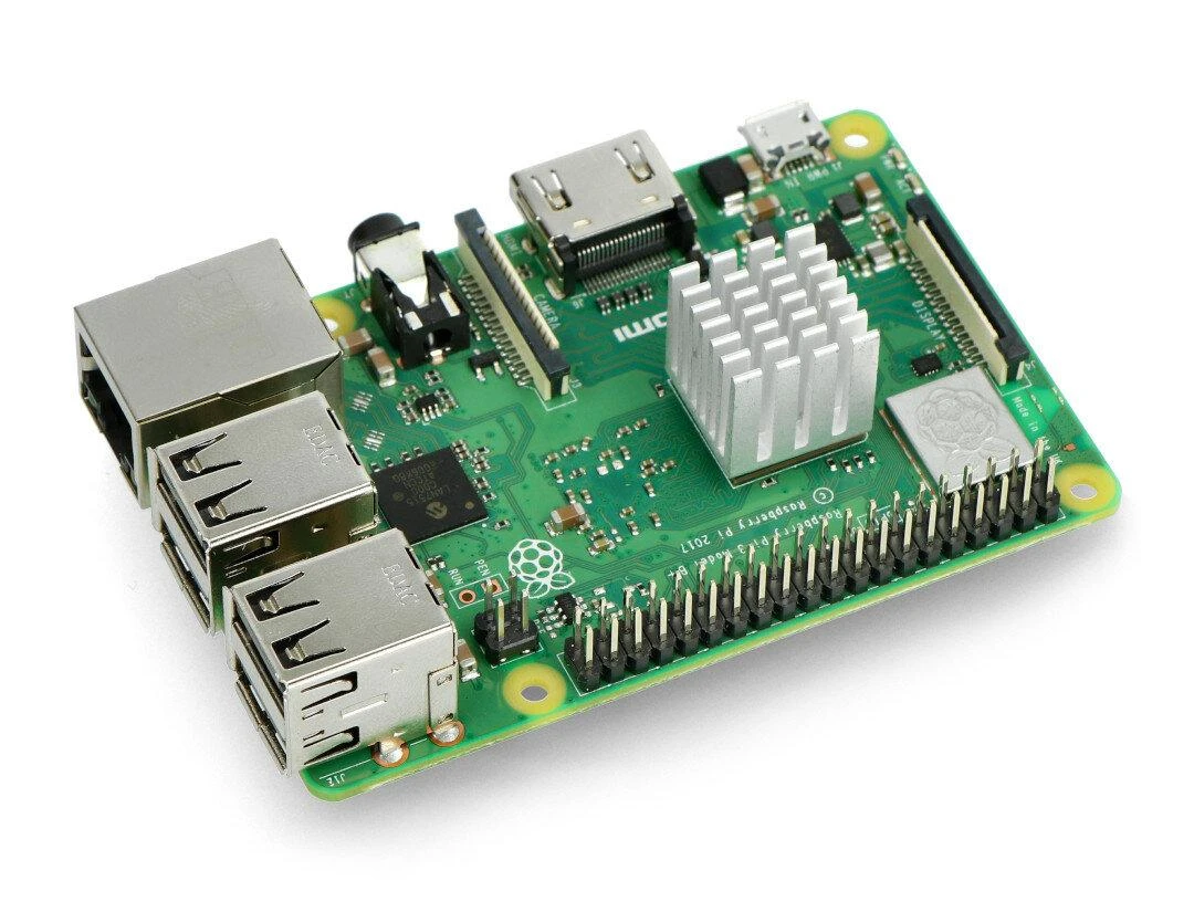 Raspberry Pi 3 radiatorius ant plokštės