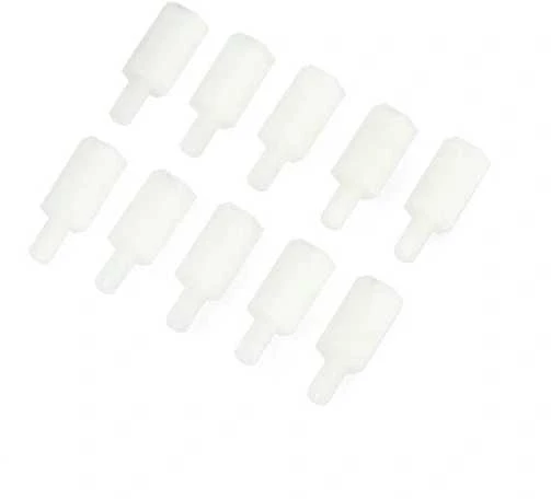 10mm nailoninės M3 atramos - 10 vienetų rinkinys