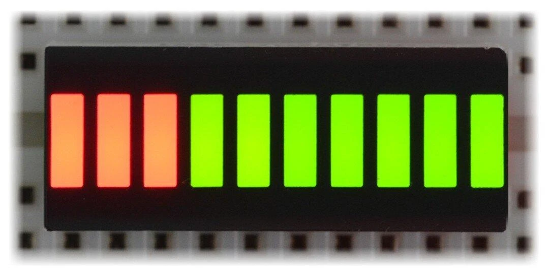 Oem 10 segmentų LED juostinis ekranas OSX10201-GGR1