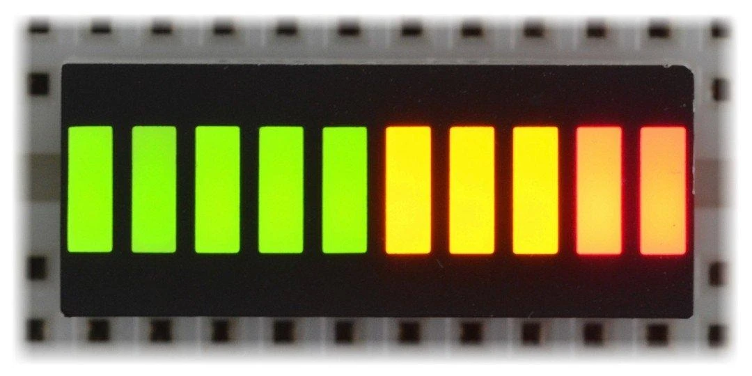 Oem 10 segmentų LED juostinis ekranas OSX10201-GYR1