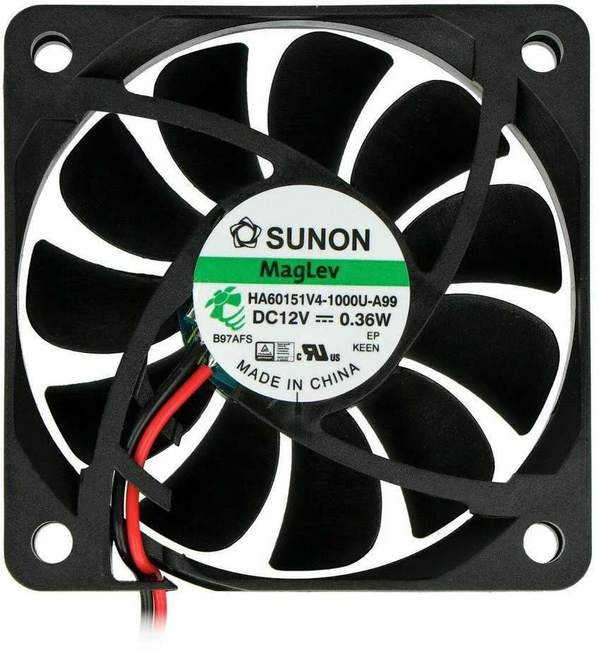 Sunon 12V 60mm ventiliatorius su techniniu lipduku