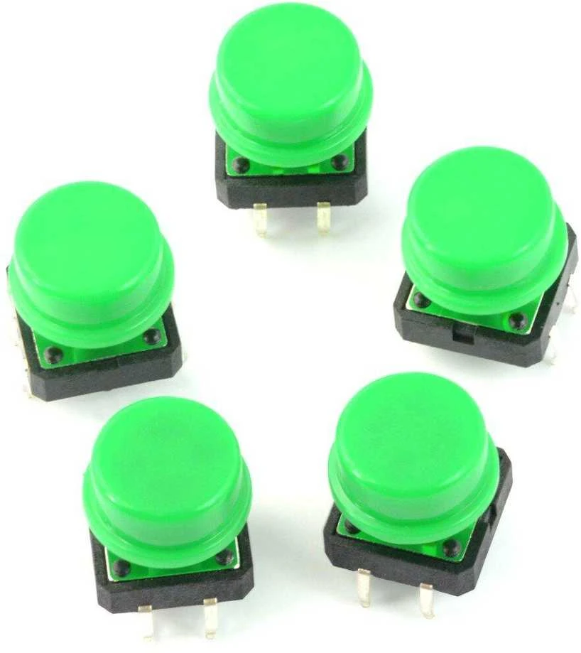 Oem 12x12mm mygtukų rinkinys 50 vnt - spalvoti dangteliai + dėžutė