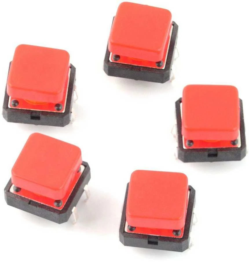 Oem 12x12mm mygtukų rinkinys 50 vnt - spalvoti dangteliai + dėžutė