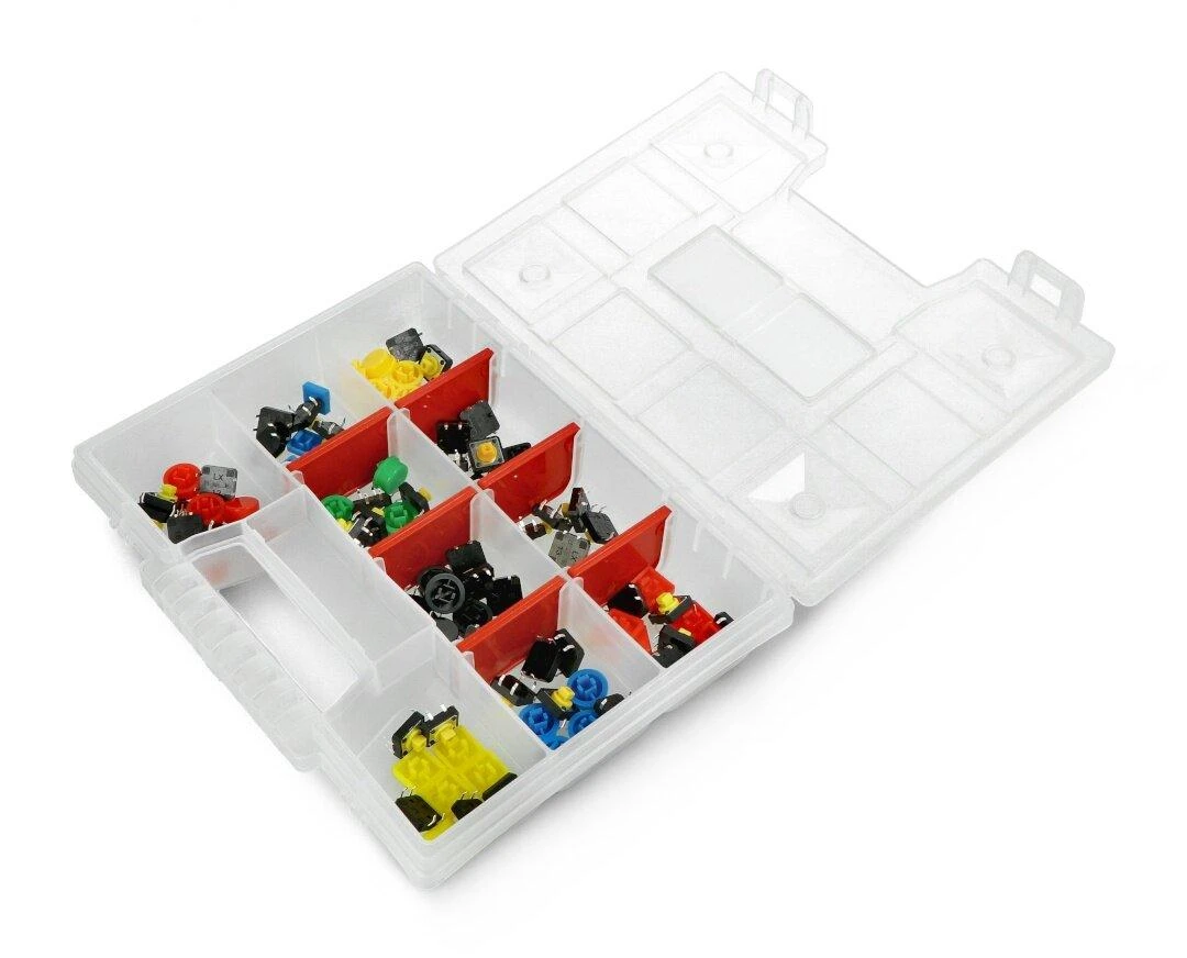 Oem 12x12mm mygtukų rinkinys 50 vnt - spalvoti dangteliai + dėžutė