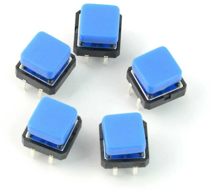Oem 12x12mm mygtukų rinkinys 50 vnt - spalvoti dangteliai + dėžutė