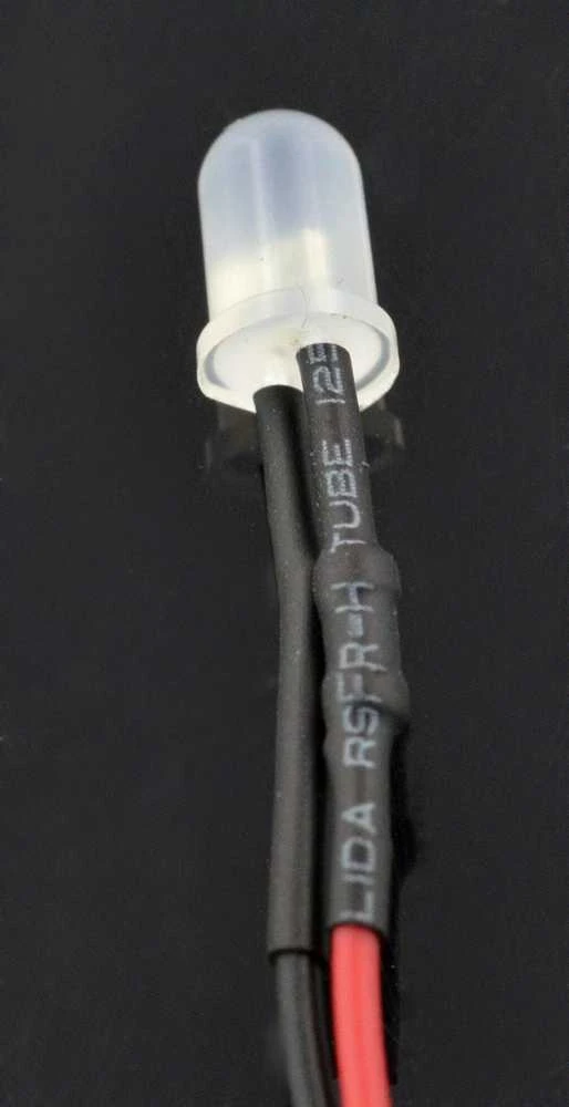 Oem 5mm 12V LED su rezistoriumi ir kabeliu - žalia