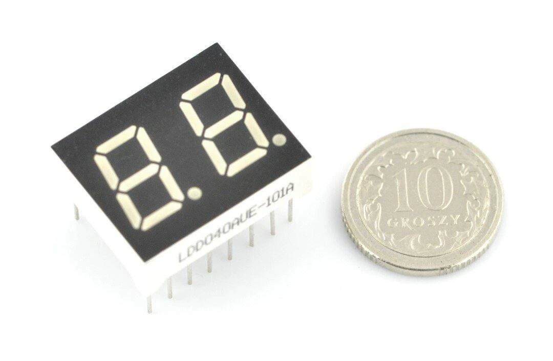 Oem 7 segmentų ekranas x2 - 10 mm raudonas