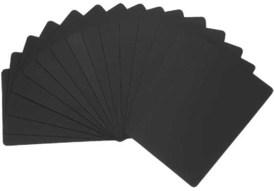 Oem Aliuminio vizitinė kortelė graviravimui - juoda - 54x86mm -