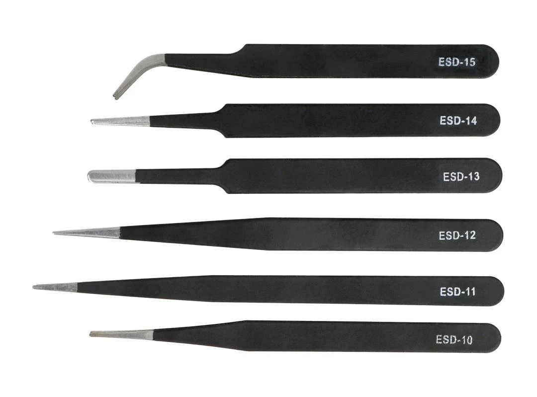 ATL Oem Antistatinių pincetų rinkinys - ESD - 6 vnt