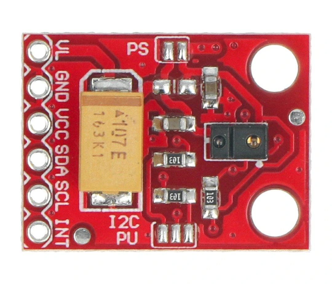 APDS-9960 jutiklio modulis viršuje