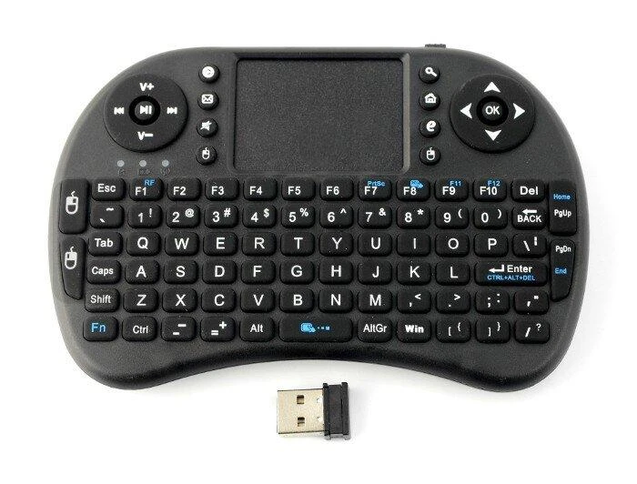 Oem Belaidė klaviatūra su Mini Touch - juoda
