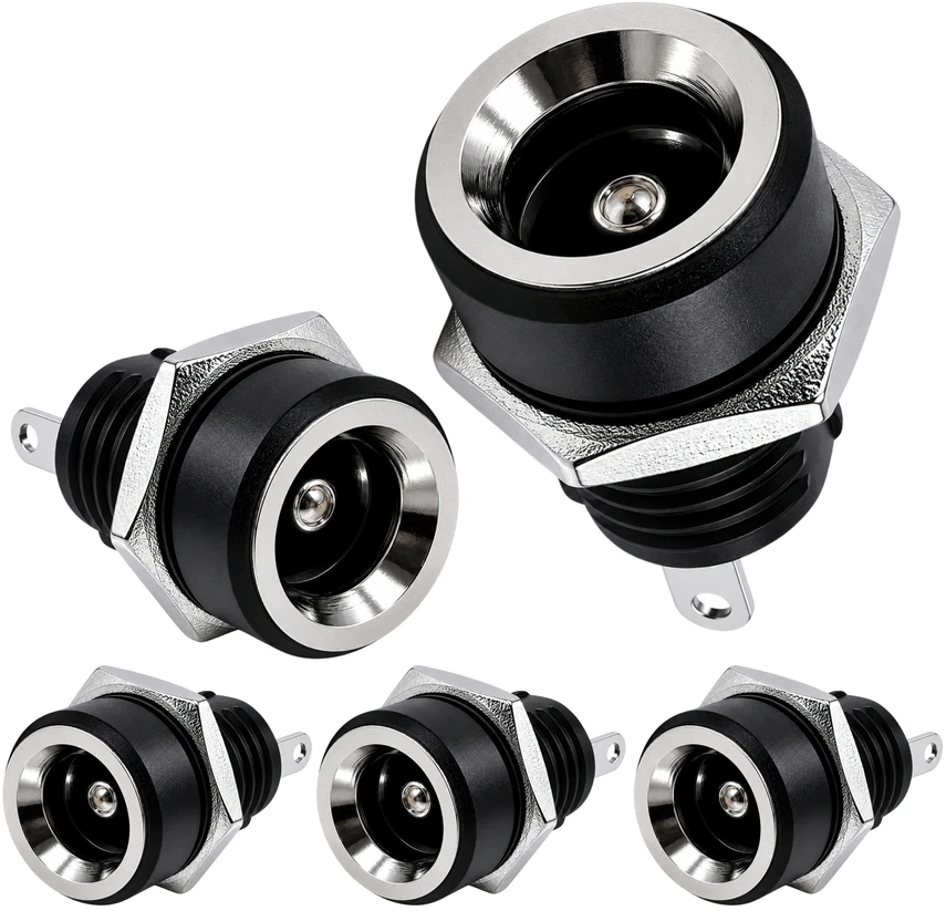 Oem DC 022B 1.3/3.5mm maitinimo lizdas - prisukamas - lizdas 3.5x1.3 - 2 kontaktų - 5vnt