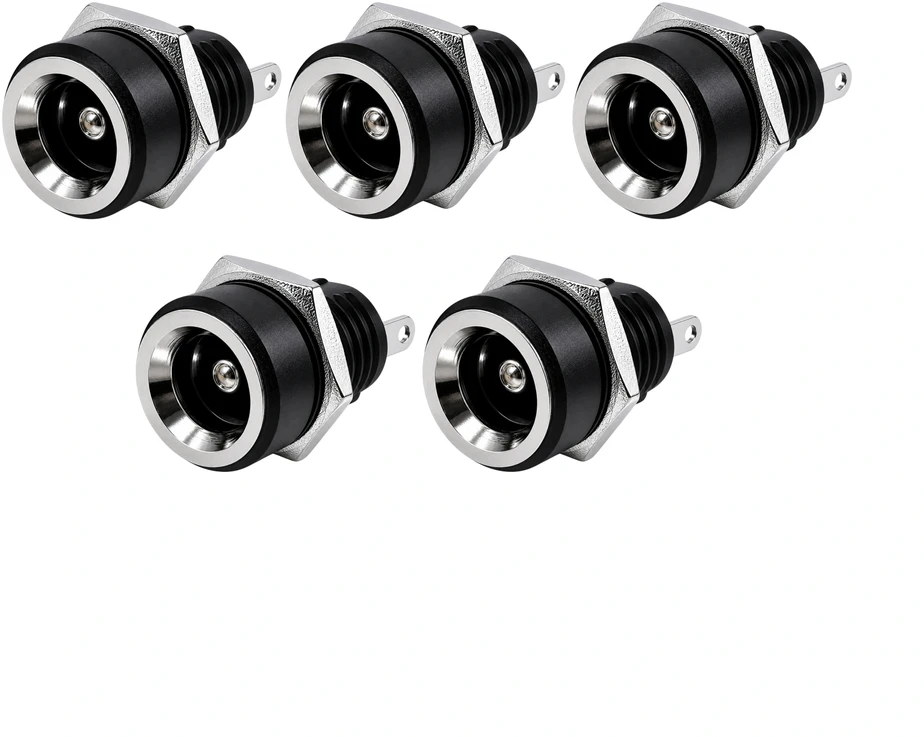 Oem DC 022B 1.3/3.5mm maitinimo lizdas - prisukamas - lizdas 3.5x1.3 - 2 kontaktų - 5vnt