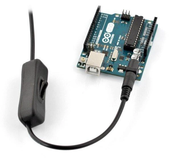DC kabelis su jungikliu ir Arduino jungtis