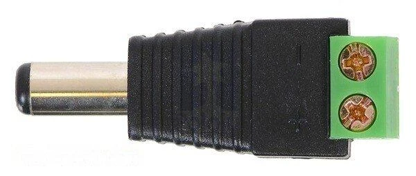 DC 5.5x2.1mm kištukas su sraigtine gnybtų jungtimi