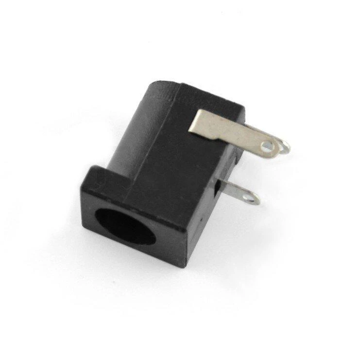 Horizontalus DC lizdas 5.5x2.1mm su kontaktais