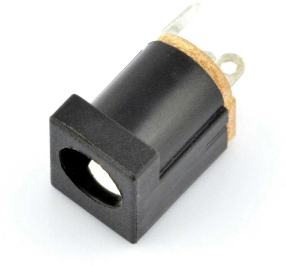 Vertikalus DC lizdas 5.5x2.1mm su litavimo kontaktais
