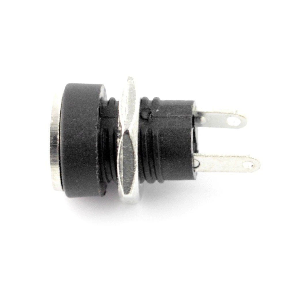 DC 5.5x2.5mm korpusinis lizdas su veržle