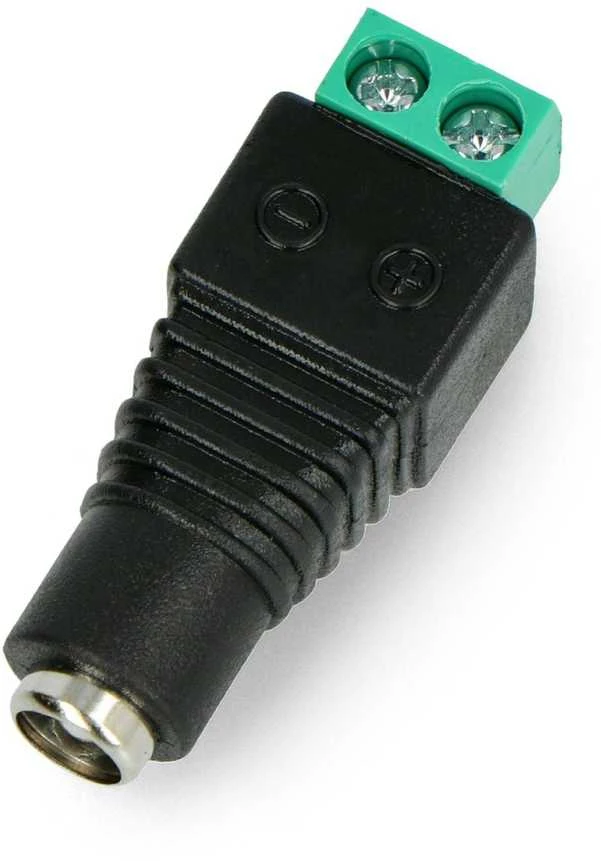 DC kištukas 5.5x2.5mm su sraigtiniais gnybtais