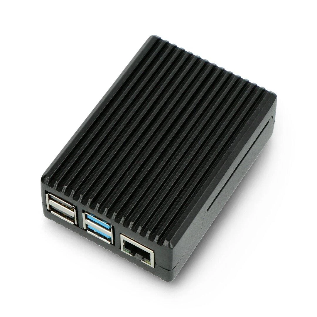 Raspberry Pi 4B aliuminis korpusas su briaunotu paviršiumi