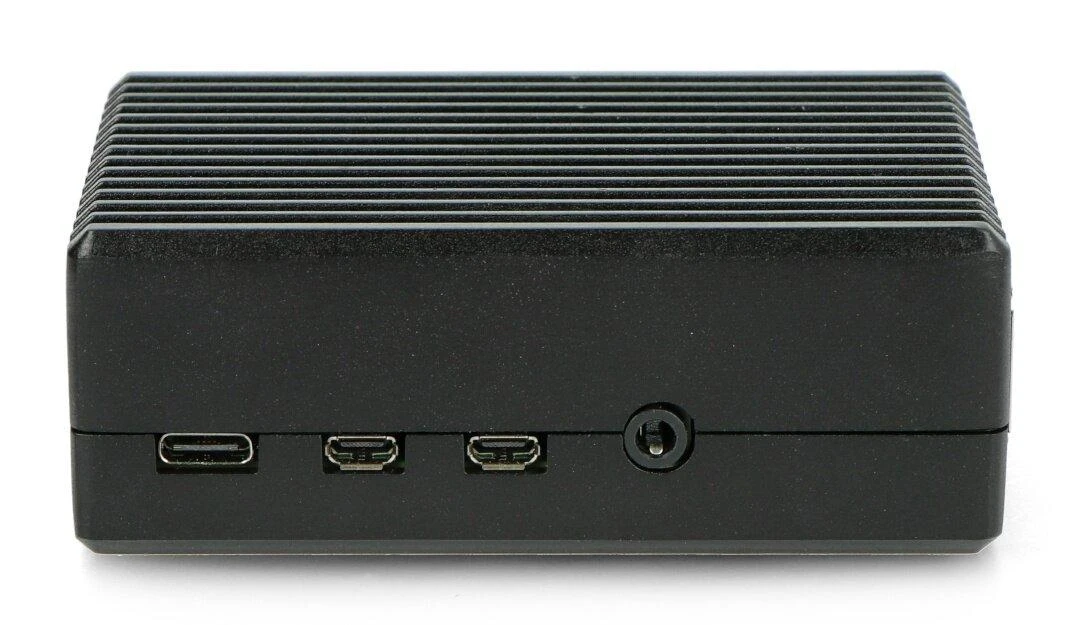 Aliuminis Raspberry Pi 4B dėklas sujungimų puse