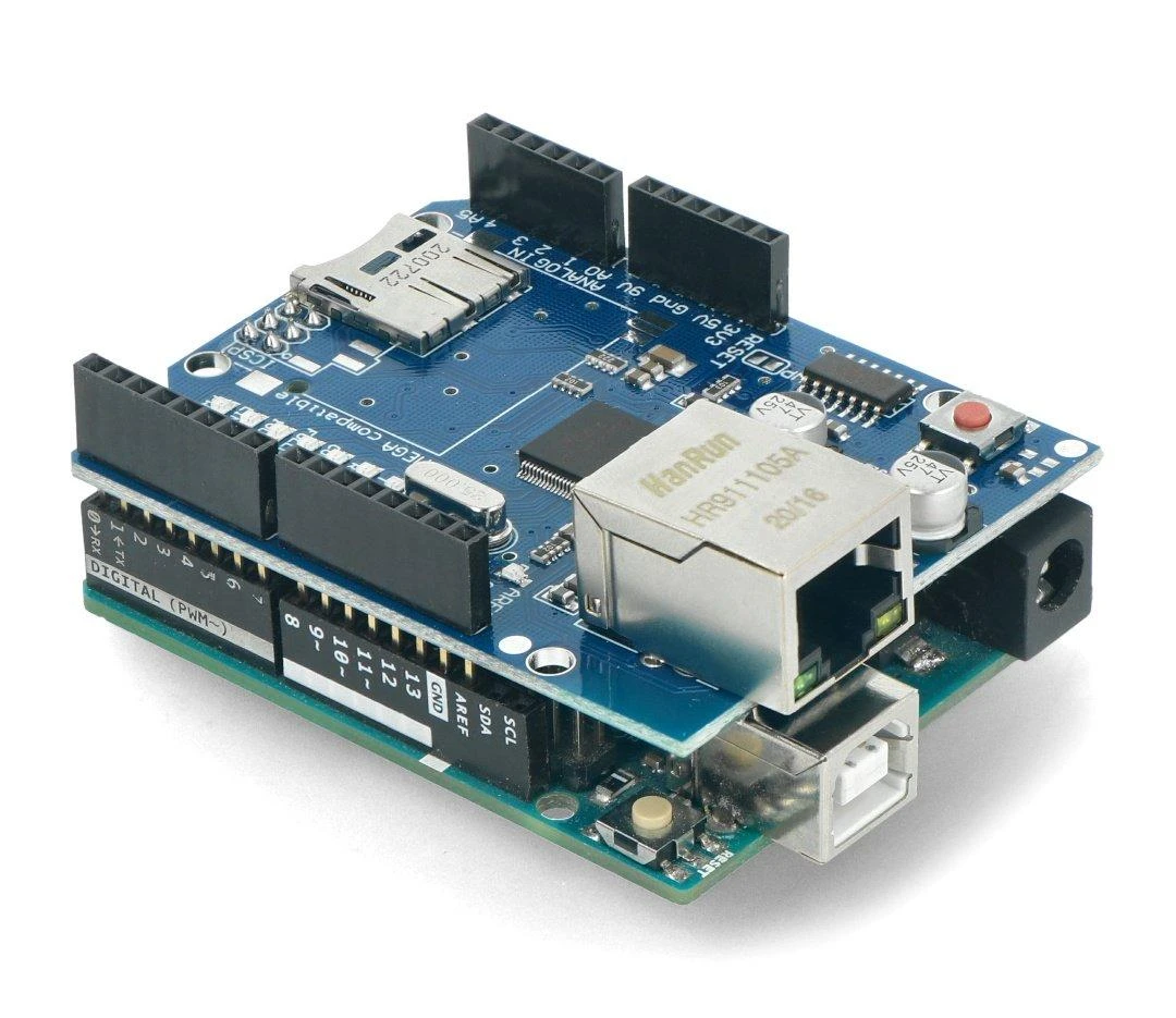 Oem Ethernet priedėlis W5100, skirtas Arduino, su Micro SD kortelių skaitytuvu