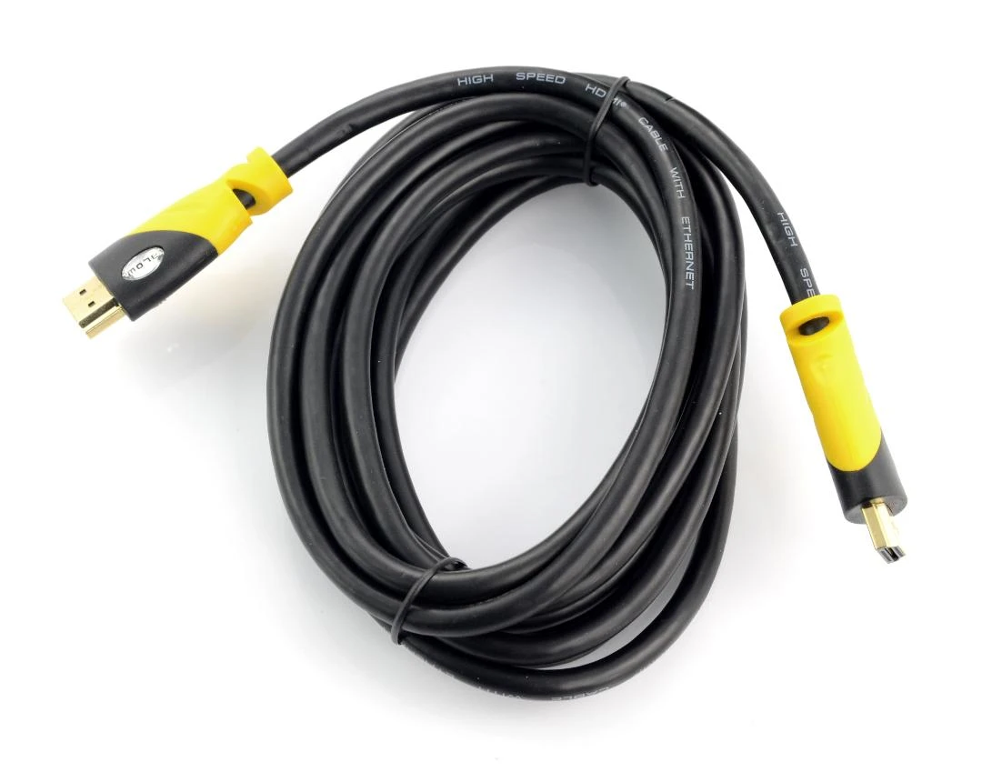 Blow HDMI kabelis su geltonais antgaliais