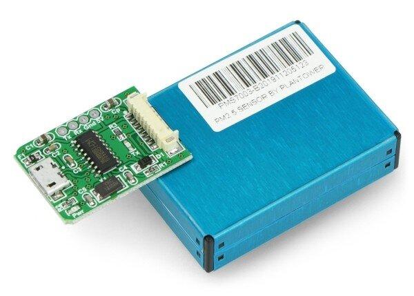 Oem IDC 10 kontaktų 1.27mm - microUSB adapteris, skirtas PMS7003 jutikliui