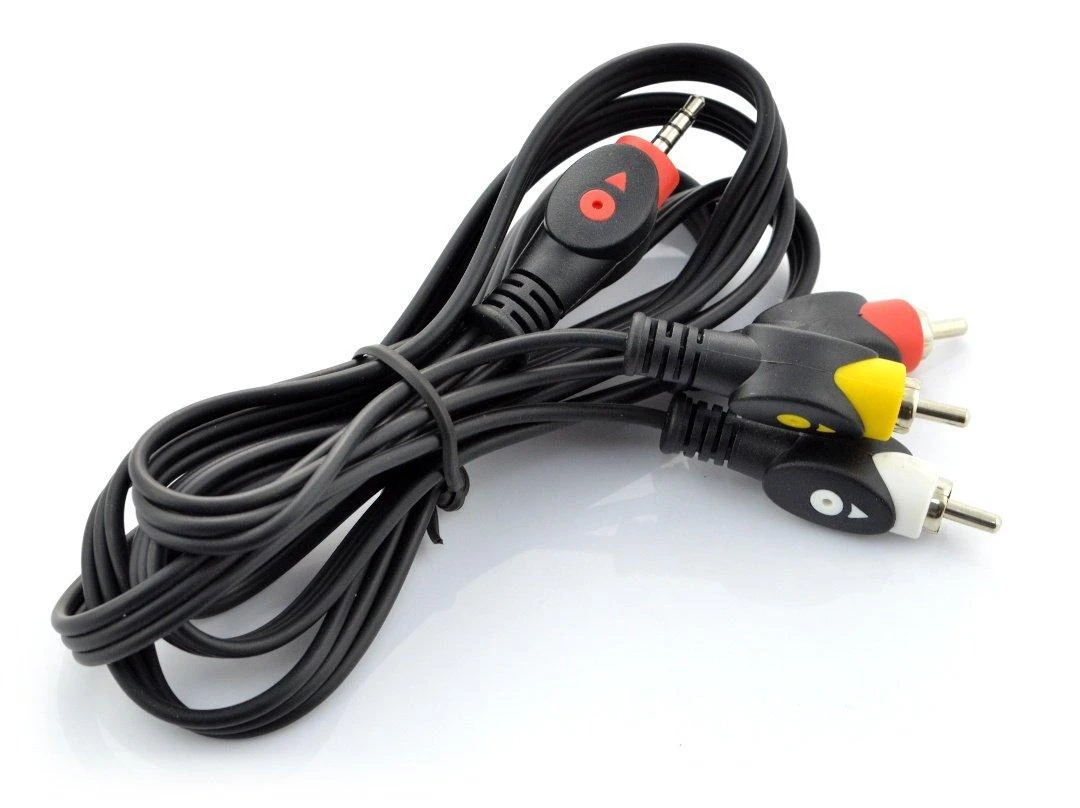 RCA į 3.5mm AUX adapteris su spalvotais kištukais