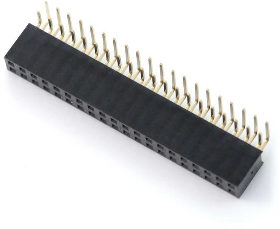 Kampinis 2x20 kontaktų GPIO lizdas Raspberry Pi