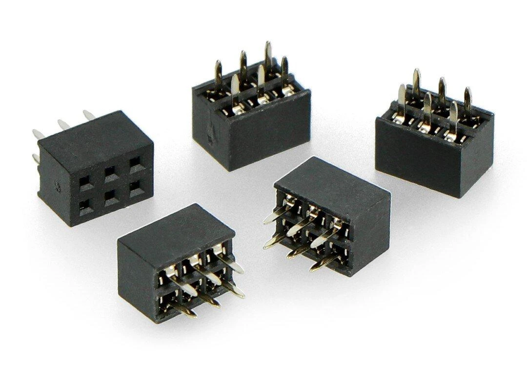 Karpomos 2x3 kontaktų jungtys tiesios