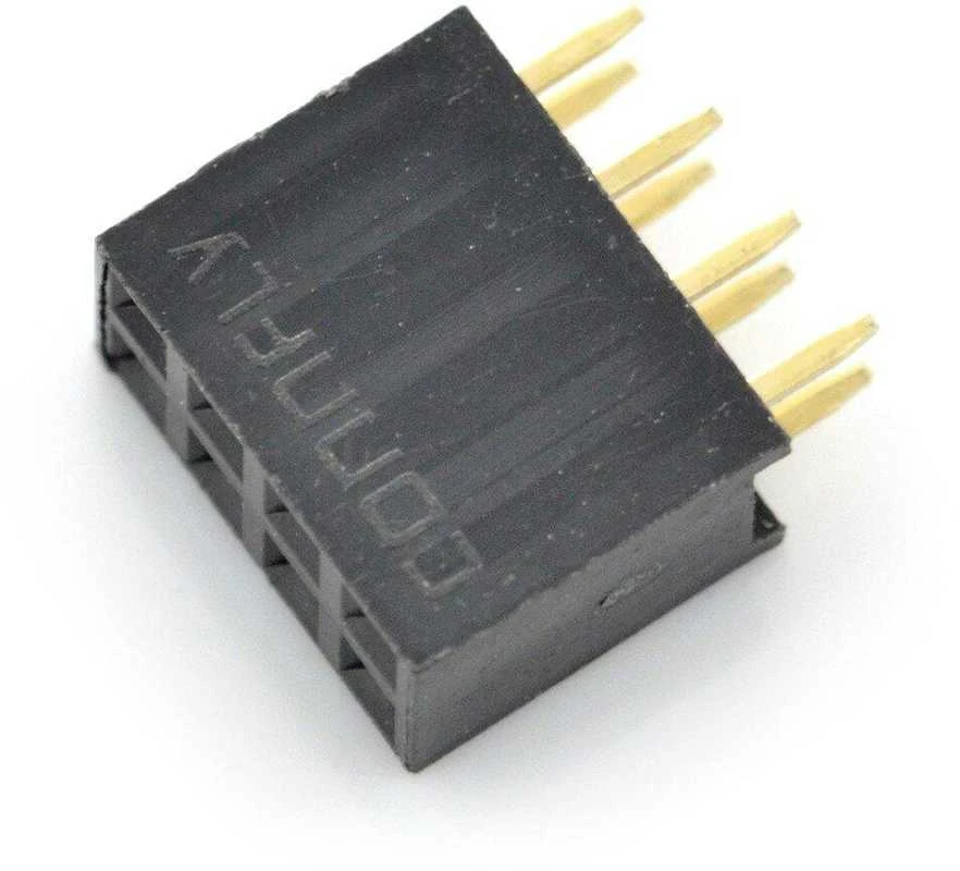 Karpomas lizdas 2x4 kaiščių 2.54mm jungtis
