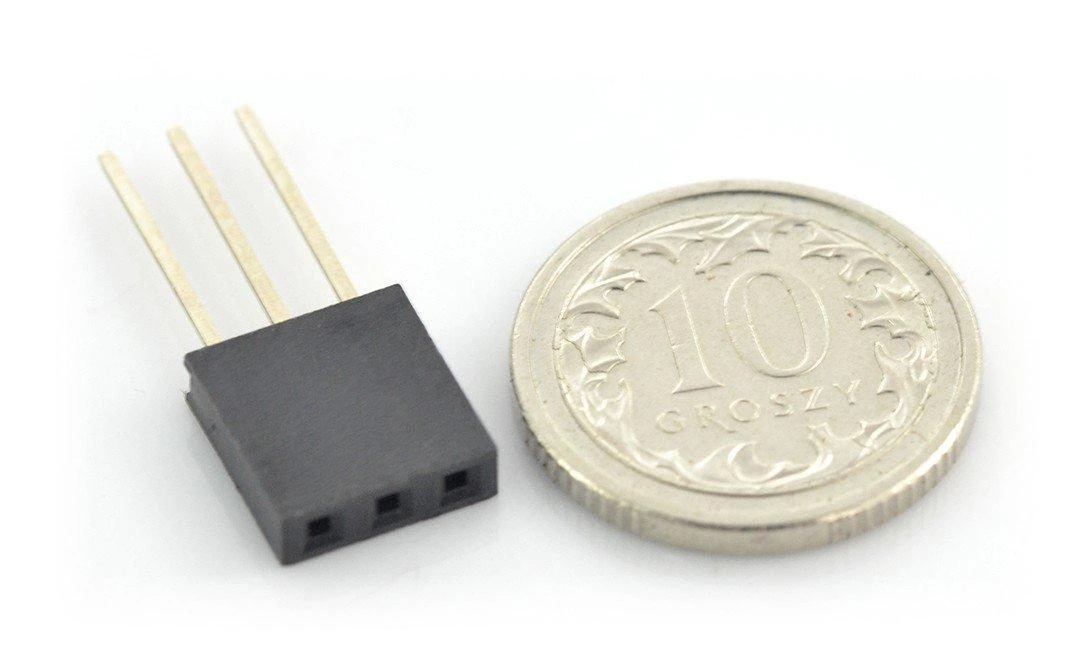 Oem Karpomas lizdas tiesus 1x3 kaiščių 2.54mm - vertikalus ilgas - 10vnt
