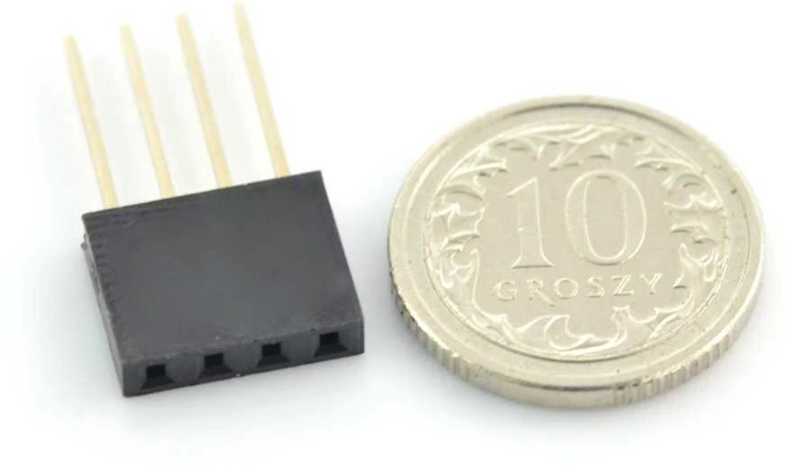 Oem Karpomas lizdas tiesus 1x4 kaiščių 2.54mm - vertikalus ilgas - 5vnt
